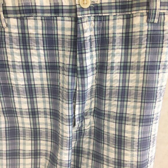 Vineyard By Shep & Ian Blue Green White Plaid Shorts  Men's Size - Picture 13 of 16